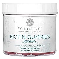 Biotin Gummies, Gelatin Free, Strawberry Flavor, 10,000 mcg, 100 Vegetarian Gummies
