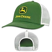 John Deere Baseball Cap Trucker Hat 13083346Grwh Current Baseball Cap Trucker Hat Trademark Embroidery Gryw Green/White