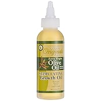 Therapy Extra Virgin Olive Oil Stimulating Growth Oil, Penetrates & Rejuvenates Hair, Skin and Nails, All Day Long Moisturizing & Conditioning, 4oz Bottle