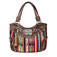 Premium Native Studded Concealed Carry Purse Western Style Country Leather Handbag Women Shoulder Bag in 4 colors