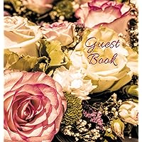 Wedding Guest Book (HARDCOVER) for Wedding Ceremonies, Anniversaries, Special Events & Functions, Commemorations, Parties.: BLANK Pages - no lines. 32 ... Book. Floral motif in corner of each page. Wedding Guest Book (HARDCOVER) for Wedding Ceremonies, Anniversaries, Special Events & Functions, Commemorations, Parties.: BLANK Pages - no lines. 32 ... Book. Floral motif in corner of each page. Hardcover