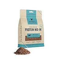 Vital Essentials Freeze Dried Raw Protein Mix-in Dog Food Topper, Beef Ground Topper for Dogs, 6 oz