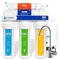 RO10MX Reverse Osmosis Water Filtration System – 5 Stage RO Water Filter System with Faucet and Tank – Under Sink Water Filter – Plus 4 Replacement Filters – 100 GPD