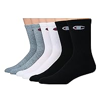 Champion Women's Socks, Double Dry Socks, Crew, Ankle, and No Show, 6-Pack