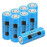 26650 Rechargeable Battery 6800mAh 3.7V 26650 Battery 26650 Rechargeable Li-ion Battery for Flashlights & Toys (Blue, 8 Pack)