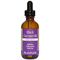 Plantlife Black Currant Carrier Oil - Cold Pressed, Non-GMO, and Gluten Free Carrier Oils - For Skin, Hair, and Personal Care - 2 oz