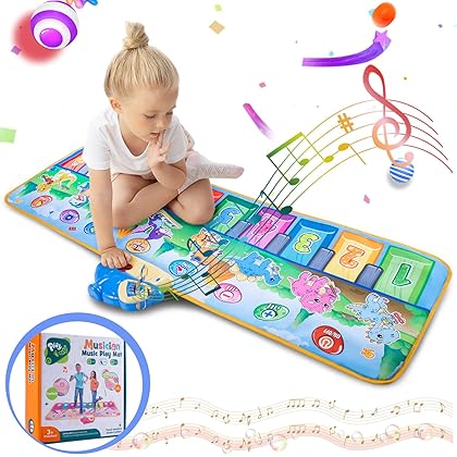 Baby Musical Mats with 25 Music Sounds,Kids Musical Mats Non-Slip Floor Piano Baby Music Toys Soft Keyboard Piano Early Education Toys for Baby Boys Girls Toddler Kids Birthday Christmas