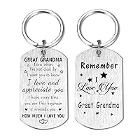 Great Grandma Gifts for Women, I Love Great Grandma Mother's Day Keychain, Happy Birthday Gift for My Best Great-Grandma Ideas, Meaningful Great Grandmother Present
