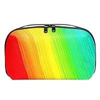 Electronics Organizer, Rainbow Small Travel Cable Organizer Carrying Bag, Compact Tech Case Bag for Electronic Accessories, Cords, Charger, USB, Hard Drives