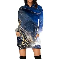Spring Womens Dresses,Women's Casual Printed Long Sleeved Hoodie Long Style Sweater Long Evening Cocktail Gowns