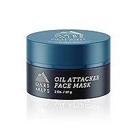Oars + Alps Oil Attacker Face Mask, Dermatologist Tested Facial Cleanser with Kaolin Clay and Niacinamide, TSA Friendly, 2 Oz