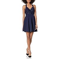 Speechless Women's Fit and Flare, a Line Halter Neck Dress