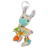 Playgro Sensory Friend Lupe Llama Sensory Toy - Ideal Stroller Toys for 0+ Months Babies to Encourage Grasping with Rattle - Improve Baby Sight & Touch Senses with On-The-Go Fun for Newborn Baby Toys