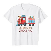 Kids I Choo Choo Choose You Valentines Day Train Toddler Boys T-Shirt