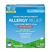 Rite Aid 24 Hour Loratadine 10 mg Allergy Relief Tablets, 10mg - 120 Count | Non-Drowsy Allergy Pills, Medicine