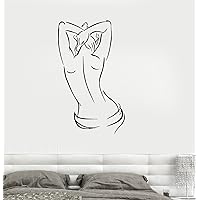 Large Vinyl Decal Naked Girl Woman Spa Massage Salon Wall Stickers Mural (ig062) Pink