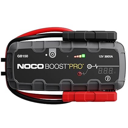 NOCO Boost Pro GB150 3000A UltraSafe Car Battery Jump Starter, 12V Jump Starter Battery Pack, Battery Booster, Jump Box, Portable Charger and Jumper Cables for 9.0L Gasoline and 7.0L Diesel Engines