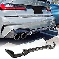 MCARCAR KIT Carbon Fiber Rear Diffuser for BMW 3 Series G20 M Sport Sedan 2019-2022 320i 330i M-tech Lower Bumper Lip Spoiler Body Kit Factory Outlet(NOT for M340i/M30d)