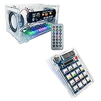 Multi-Function Bḷueṭooṭḥ Speaker Electronic Calculator FṂ Radio AUX Playback TF Playback Voice-Activated Level Indicator Soldering Practice kit Transparent Speaker