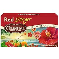 Celestial Seasonings Tea No Caffeine Herbal Tea, Red Zinger 20 ea (Pack of 2)