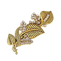 KKJOY Vintage Leaves Hair Clips Barrettes Hand Crafted Spring Clip Metal Hair Pin Headpieces Wedding Bridal Hair Accessories for Women Girls