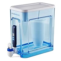 ZeroWater 22-Cup Ready-Read 5-Stage Water Filter Dispenser with Instant Read Out - 0 TDS IAPMO Certified to Reduce Lead, Chromium, and PFOA/PFOS