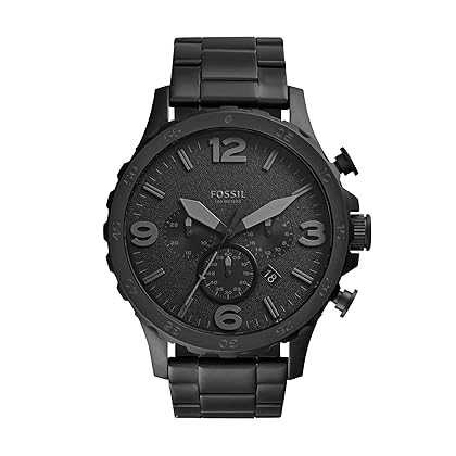 Fossil Nate Men's Watch with Oversized Chronograph Watch Dial and Stainless Steel or Leather Band