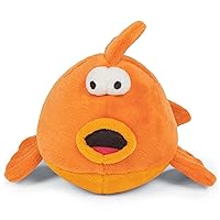 goDog Action Plush Goldfish Animated Squeaky Dog Toy, Chew Guard Technology - Orange, One Size