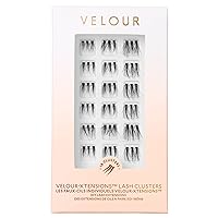 Velour-Xtensions™ Lash Clusters - 18 Individual Cluster Eyelash Extensions – Lightweight & Fluffy Lash Extensions – Soft & Comfortable Eyelash Clusters – Natural Lashes All Eye Shapes (Classic)
