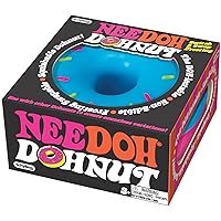 Schylling NeeDoh Dohnuts - Sensory Fidget Toy - Assorted Colors - Ages 3 to Adult (Pack of 1)