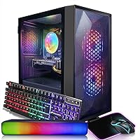 STGAubron Gaming Desktop PC,Intel Core I5 3.3Ghz up to 3.7Ghz,GeForce RTX 2060 6G GDDR6,16G RAM,512G SSD,WiFi,BT 5.0,RGB Fan x 3,RGB Keybaord & Mouse,RGB Mouse Pad,RGB Bluetooth Sound Bar,W10H64