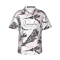 Lemon (3) Pattern Hawaiian Shirt for Men,Summer Beach Casual Short Sleeve Button Down Shirts-