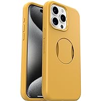 OtterBox OtterGrip Symmetry Case for iPhone 15 Pro Max for MagSafe, Drop Proof, Protective Case with Built-in Grip, 3X Tested to Military Standard, Yellow