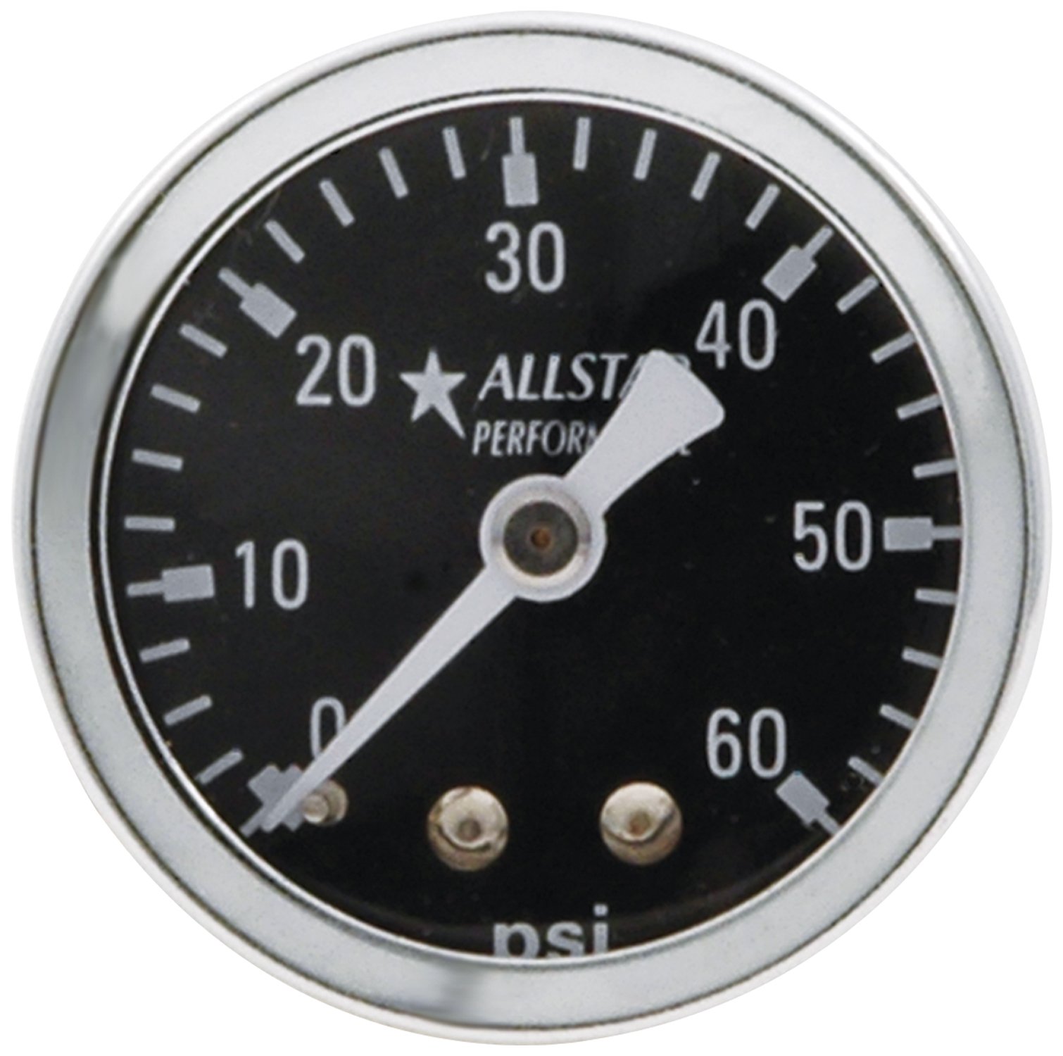 Allstar Performance ALL80214 0-60 PSI 1-1/2" Dry Type Shockproof Pressure Gauge