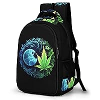 Weed Travel Backpack Double Layers Laptop Backpack Durable Daypack for Men Women