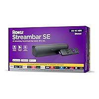 Roku Streambar SE | 2-in-1 TV Soundbar with Built-in 4K/HD/HDR Streaming, Premium Speakers, & Enhanced Speech Clarity for Crisp, Clear Dialogue - Quick Guided Simple Setup