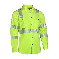 Fr Hi-vis Vented Work Shirt, Class 3 Type R