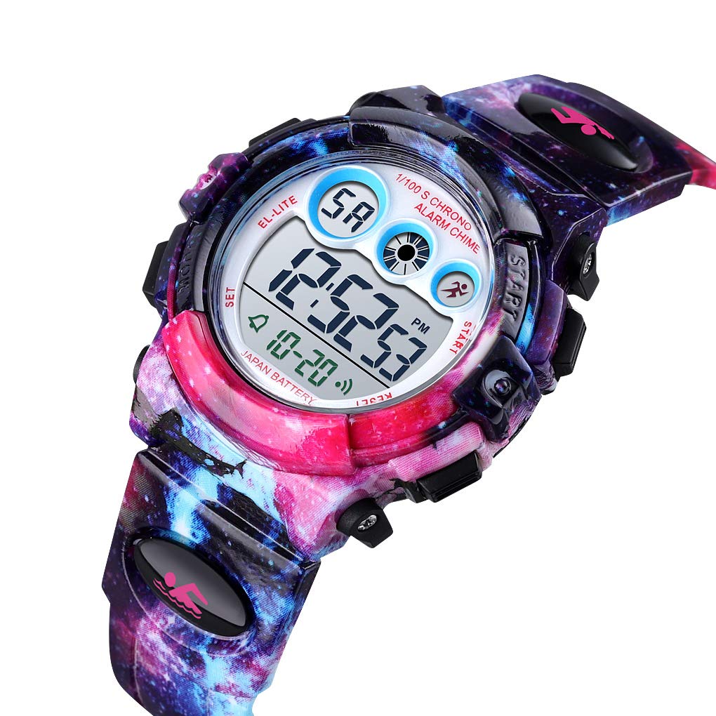 CKE Kids Watch, Waterproof Sports Digital Watches for Boys Girls with Colorful LED Light - Best Gifts for Children