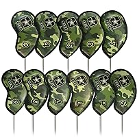 FINGER TEN Golf Iron Head Covers Value 8/11/12 Piece Set, Synthetic Leather Deluxe Club Headcover, Universal Fit Main Iron Clubs Gift Set