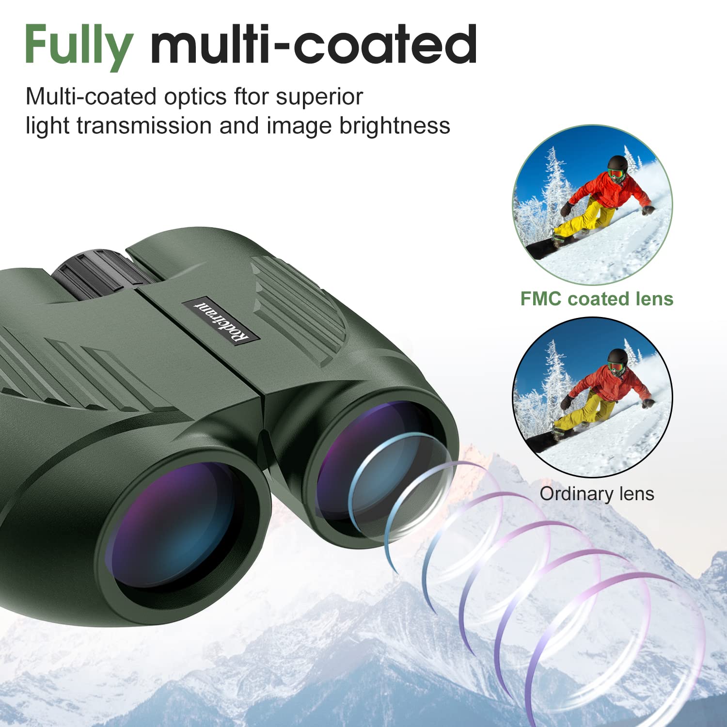 20X25 Compact Binoculars for Adults and Kids,Large Eyepiece Waterproof Binocular，Easy Focus Small Binoculars for Bird Watching,Hiking and Concert