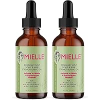 Mielle Organics Rosemary Mint Growth Oil 2 oz (Pack of 2),and Strengthening Hair Masque 12 oz,Sulfate and Paraben Free,For daily haircare and scalp treatments