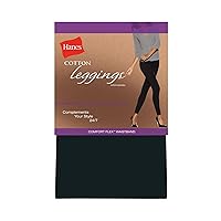 Hanes Women`s Plus Size Cotton Legging,71116,3XL,Black