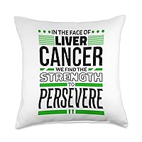 In The Face, Liver Cancer Awareness Support Throw Pillow, 18x18, Multicolor