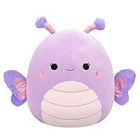 Squishmallows Original 16-Inch Brenda Lavender and Purple Butterfly - Official Jazwares Large Plush
