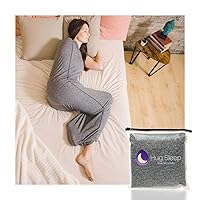 Hug Sleep - Sleep Pod Move - Wearable Cooling Sensory Compression Blanket - Shark Tank Partner - Machine Washable - Weighted Blanket Alternative - Sleep Sack For Adults Kids & Teens - Grey – Small
