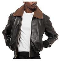 Men's A2 Aviator Black Leather Bomber Jacket: Stylish Air Force Style.