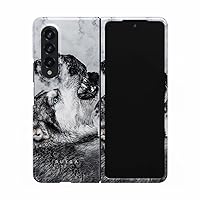 BURGA Phone Case Compatible with Samsung Galaxy Z Fold 3 - Disturbed Mind Savage Wild Wolf Cute Case for Women Thin Design Durable Hard Plastic Protective Case