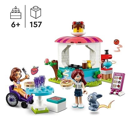 LEGO Friends Pancake Shop 41753 Building Toy Set, Pretend Creative Fun for Boys and Girls Ages 6+, with 2 Mini-Dolls and Accessories, Inspire Imaginative Role Play