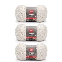 Red Heart Hygge Pearl Yarn - 3 Pack of 141g/5oz - Acrylic Nylon Blend - 5 Bulky - 132 Yards - Knitting/Crochet
