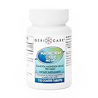 Gericare Magnesium Oxide 400mg Nutritional Supplement, 120 Count (Pack of 1)
